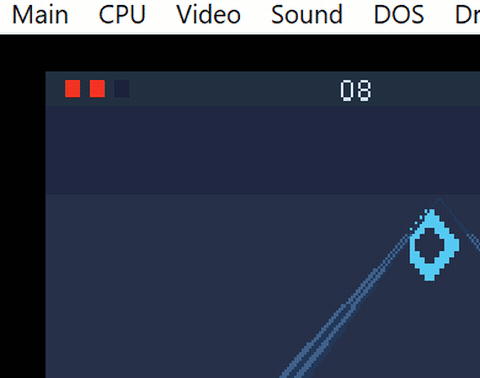 Animated: Purge minigame, three-lane corridor shooter in VGA, enemies approaching the player and being eliminated